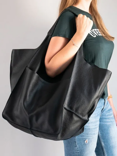 Maxine Beach Tote – Large PU Leather Summer Bag