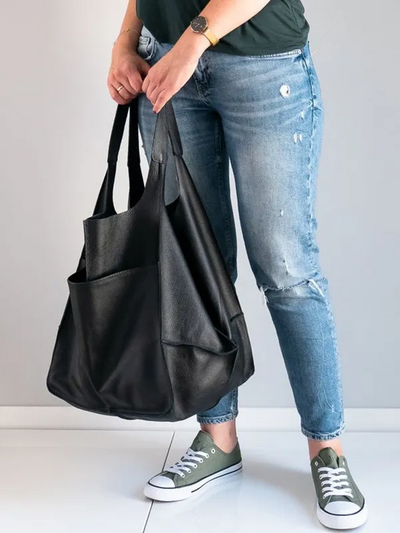 Maxine Beach Tote – Large PU Leather Summer Bag
