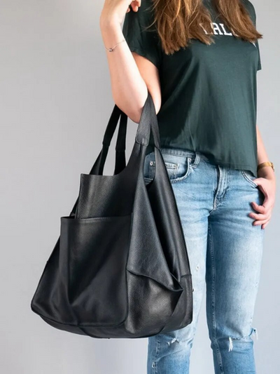Maxine Beach Tote – Large PU Leather Summer Bag