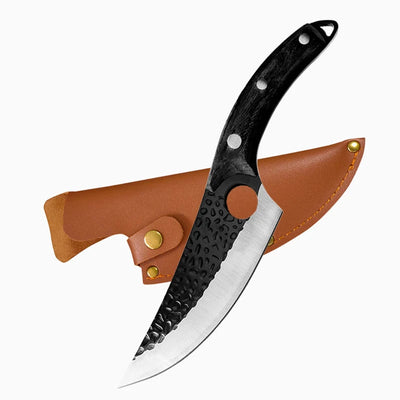 Hand-Forged Huusk Chef Knife – Full Tang Steel