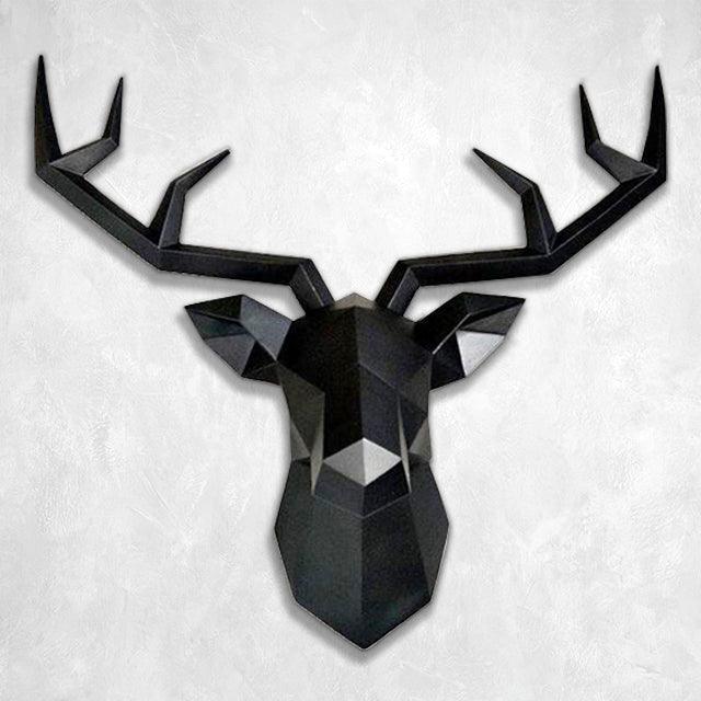 Large Nordic Deer Head 3D Wall Decor