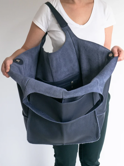 Maxine Beach Tote – Large PU Leather Summer Bag