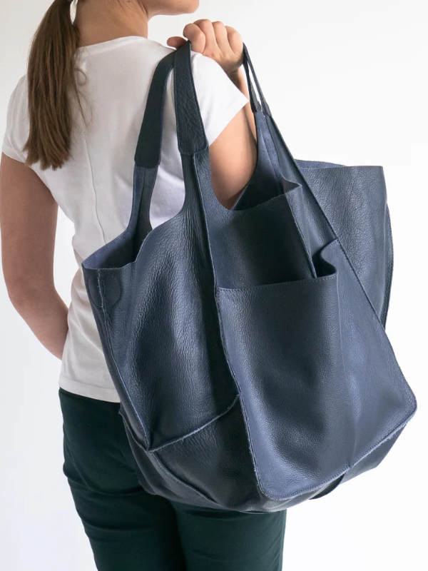 Maxine Beach Tote – Large PU Leather Summer Bag