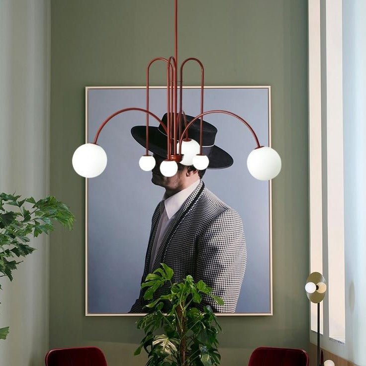 Modern Arc Pendant Chandelier – Iron Curved Light