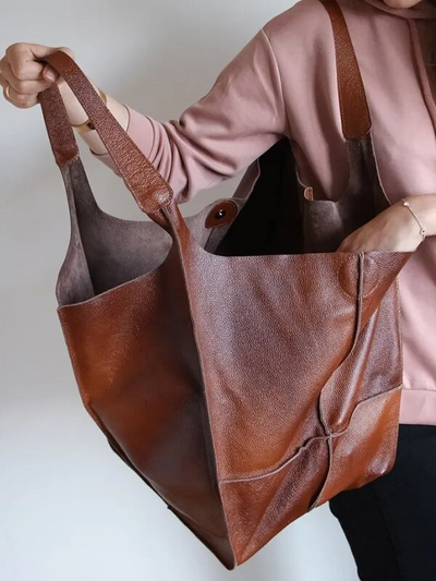 Maxine Beach Tote – Large PU Leather Summer Bag