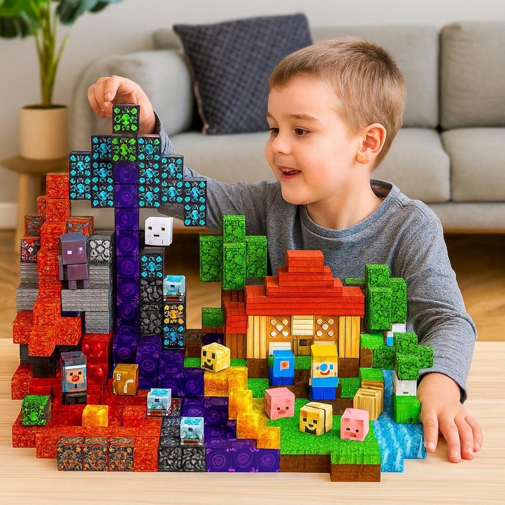 Magnetic Building Blocks Set for Kids 200pcs