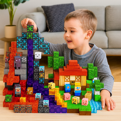 Magnetic Building Blocks Set for Kids 200pcs