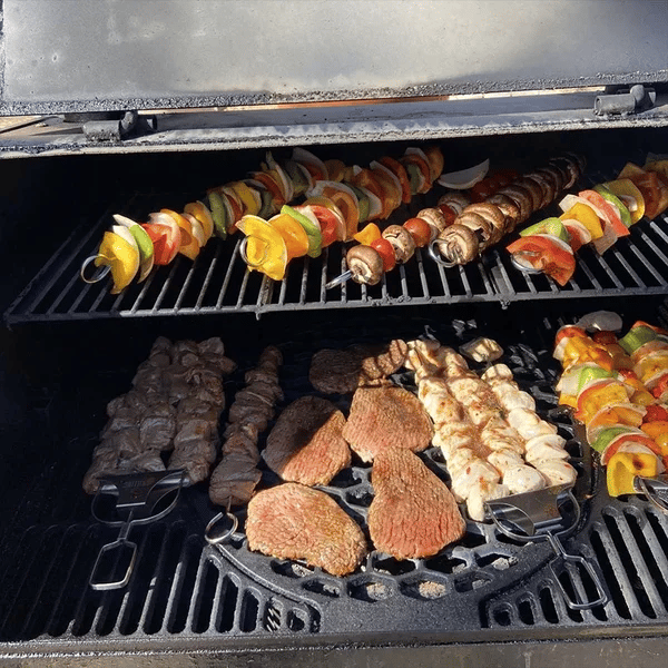 Stainless Steel 3-Prong BBQ Grill Skewers