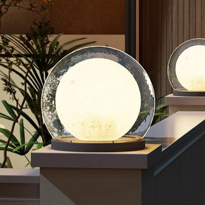 Solar Moon Pillar Light – Elegant Outdoor LED Lantern