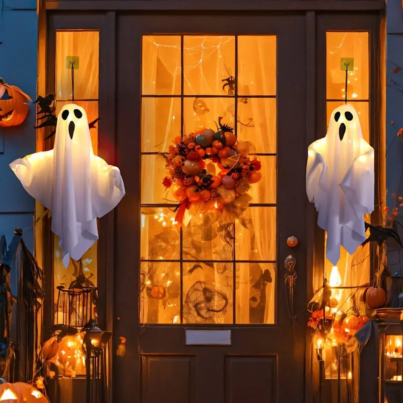 Set of 3 LED Hanging Ghost Decorations for Halloween