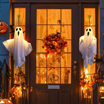 Set of 3 LED Hanging Ghost Decorations for Halloween