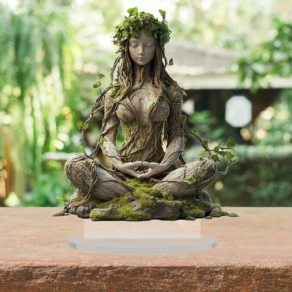 2D Bohemian Goddess Statue Acrylic Decorative Sculpture