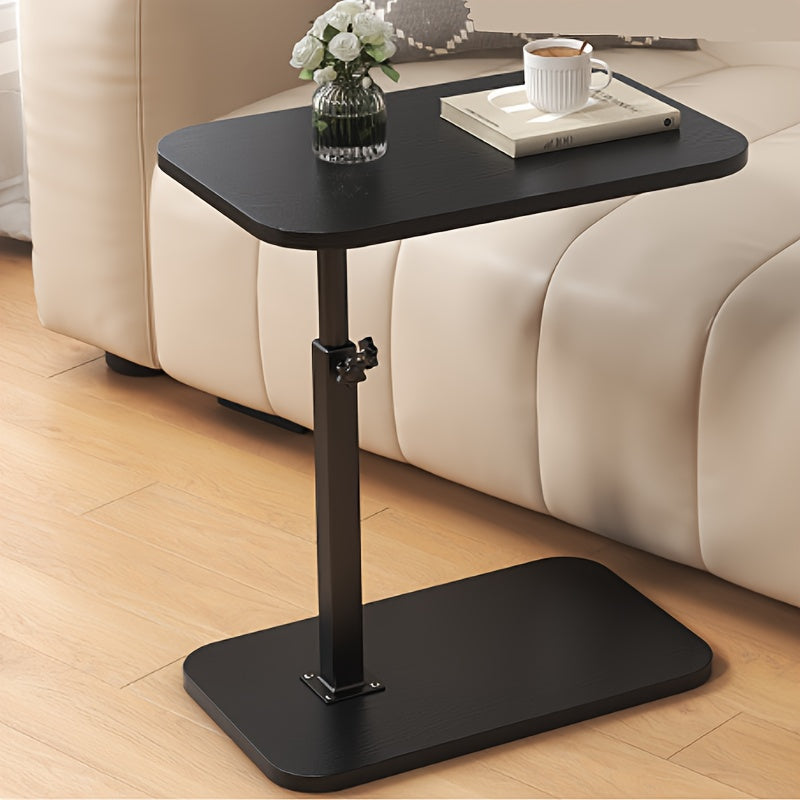 Adjustable Side Table – Wood & Metal for Couch or Bed