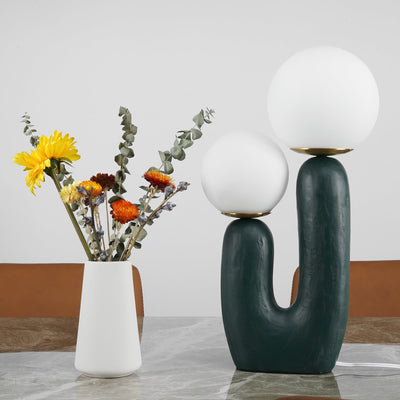 Modern Glass and Resin Table Lamp