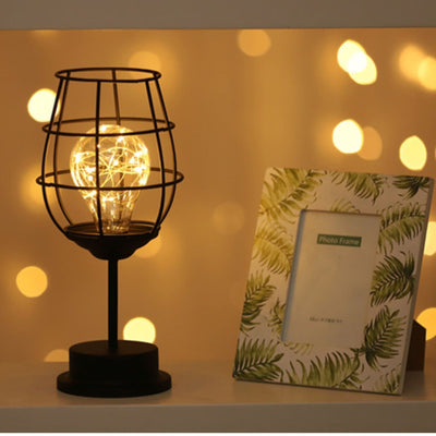 Modern Black Table Lamp with Fabric Shade 45cm