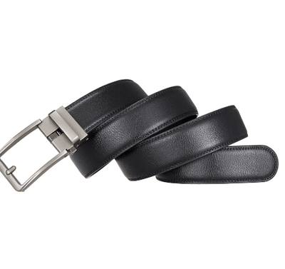 Adjustable No-Hole Leather Belt for Men
