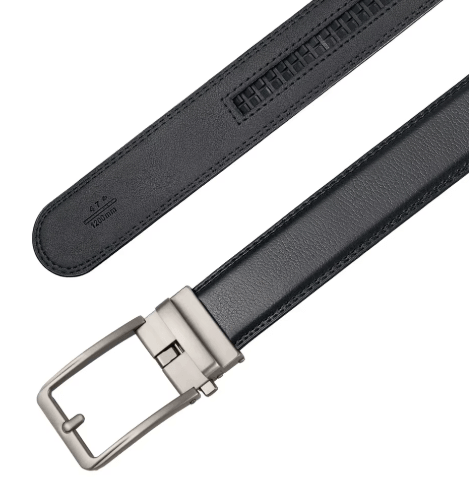 Adjustable No-Hole Leather Belt for Men