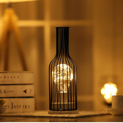 Modern Black Table Lamp with Fabric Shade 45cm