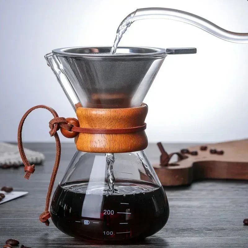 Chemex Coffee Pot with Hario V60 Dripper Set – Precision Brewing with Style