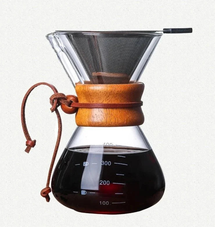 Chemex Coffee Pot with Hario V60 Dripper Set – Precision Brewing with Style
