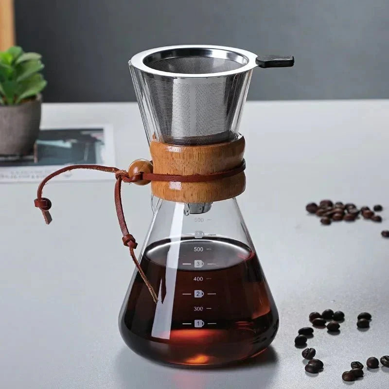 Chemex Coffee Pot with Hario V60 Dripper Set – Precision Brewing with Style