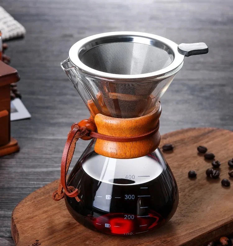 Chemex Coffee Pot with Hario V60 Dripper Set – Precision Brewing with Style