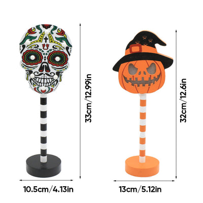 Solar-Powered LED Halloween Garden Lantern