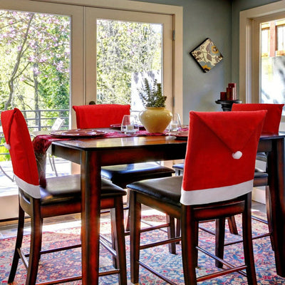 Christmas Chair Covers with Santa Hat Design