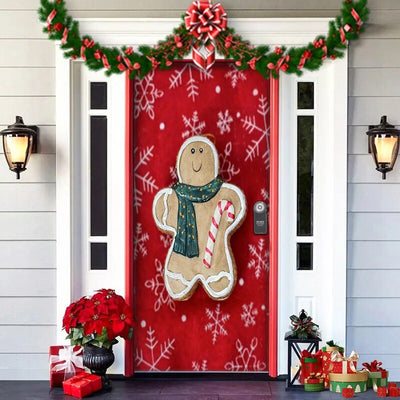 Christmas Door Decoration MerryDoor Holiday Welcome Cover