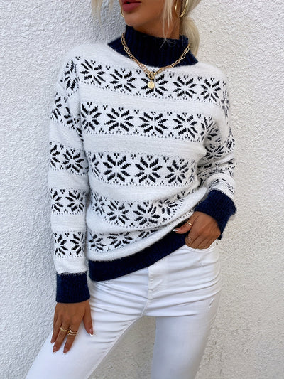 Women’s Holly Christmas Sweater with Festive Pattern