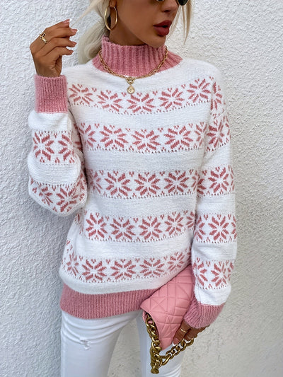Women’s Holly Christmas Sweater with Festive Pattern
