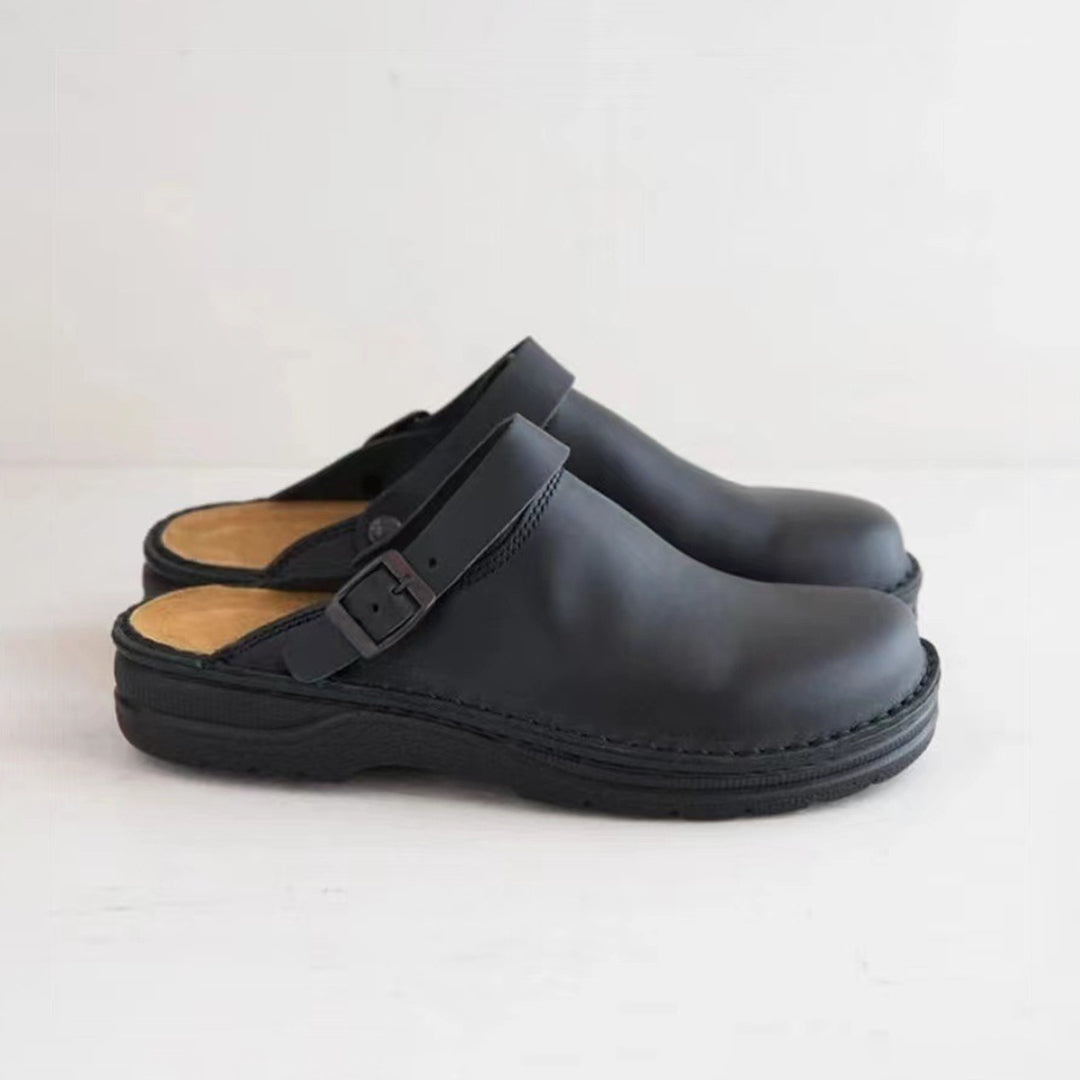 Men’s PU Leather Slip-On Slippers – Victor