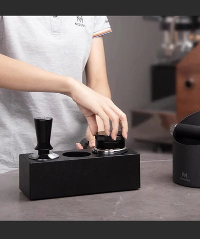 Adjustable Coffee Tamping Station – 51–58mm Portafilter Holder