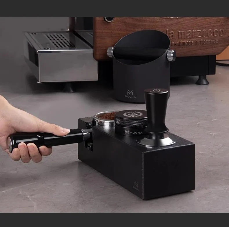 Adjustable Coffee Tamping Station – 51–58mm Portafilter Holder