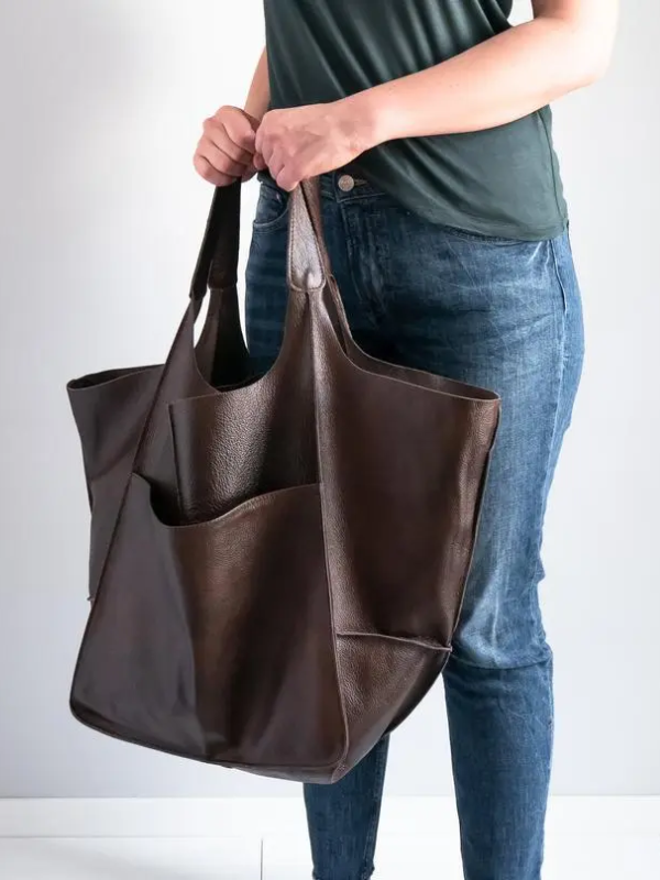 Maxine Beach Tote – Large PU Leather Summer Bag