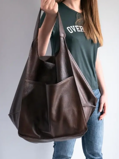 Maxine Beach Tote – Large PU Leather Summer Bag