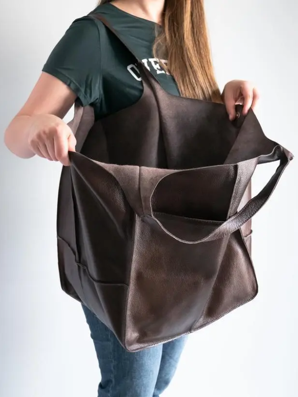 Maxine Beach Tote – Large PU Leather Summer Bag