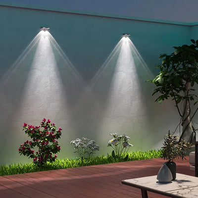 Solar Fence Lights Outdoor Waterproof LED Wall Lamps