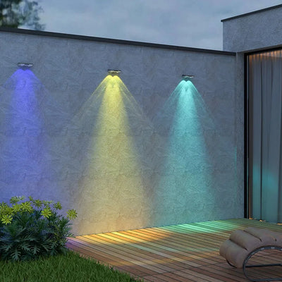 Solar Fence Lights Outdoor Waterproof LED Wall Lamps