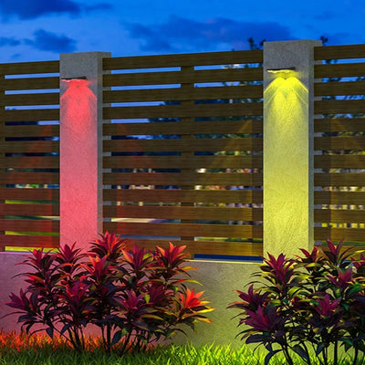 Solar Fence Lights Outdoor Waterproof LED Wall Lamps