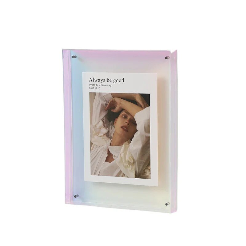 Vibrant Acrylic Photo Frame With Colored Edges