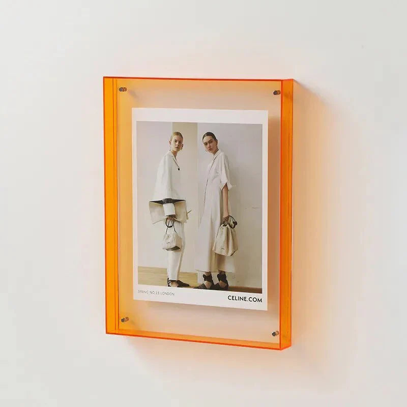 Vibrant Acrylic Photo Frame With Colored Edges