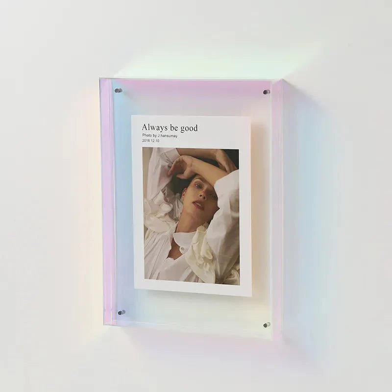 Vibrant Acrylic Photo Frame With Colored Edges