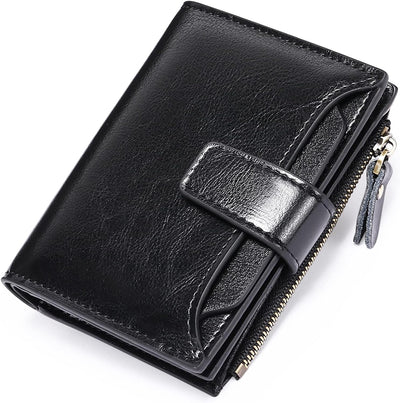 Compact Genuine Leather RFID Blocking Multi-Functional Wallet