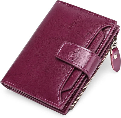 Compact Genuine Leather RFID Blocking Multi-Functional Wallet