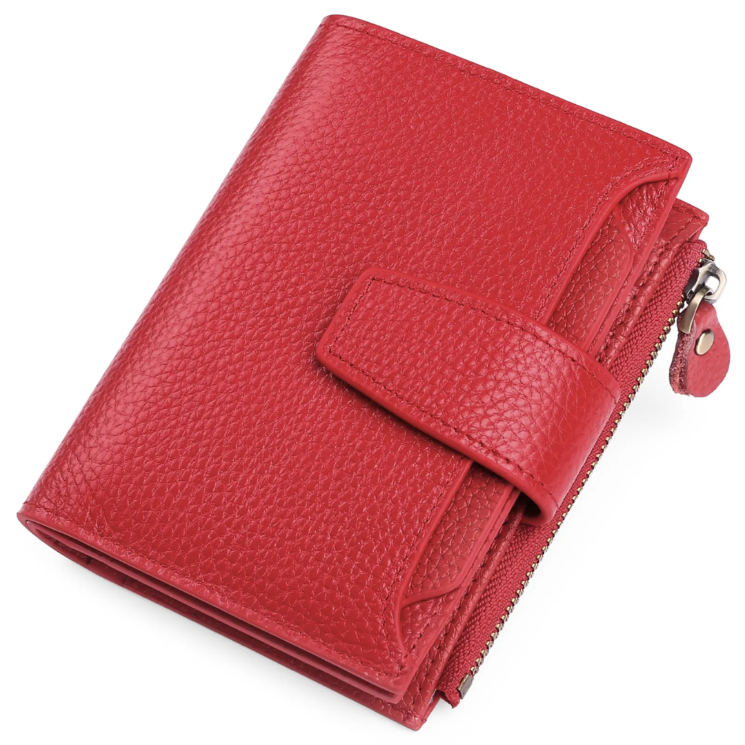 Compact Genuine Leather RFID Blocking Multi-Functional Wallet