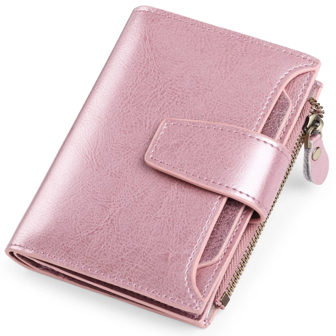 Compact Genuine Leather RFID Blocking Multi-Functional Wallet