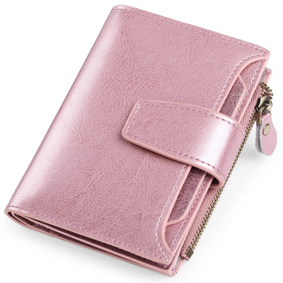 Compact Genuine Leather RFID Blocking Multi-Functional Wallet