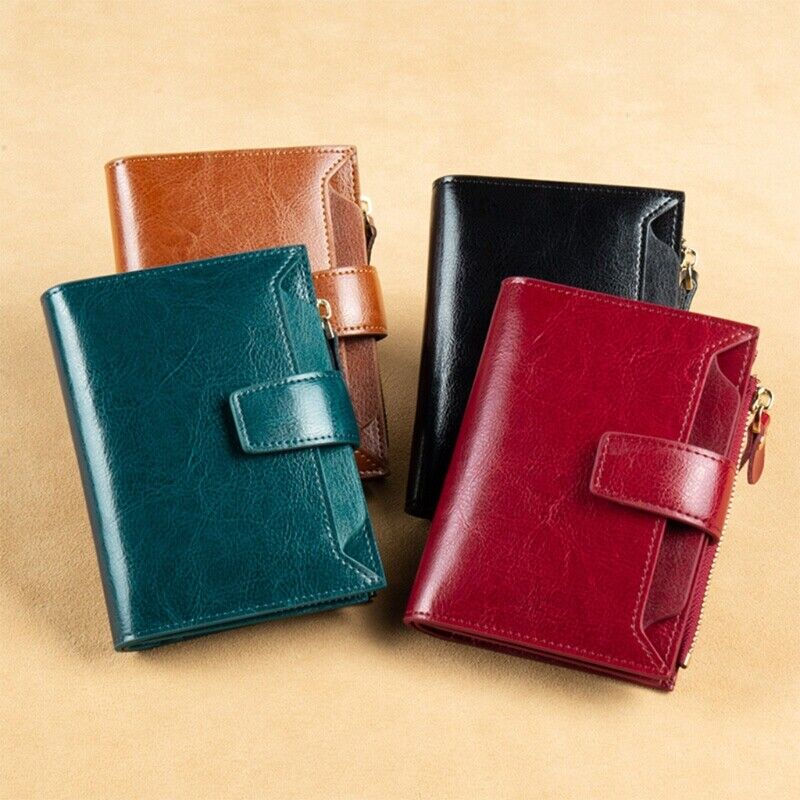 Compact Genuine Leather RFID Blocking Multi-Functional Wallet