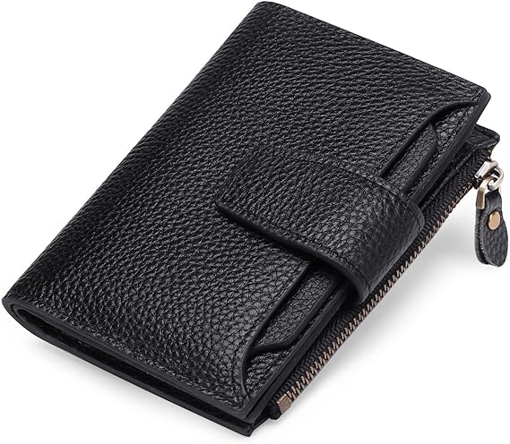 Compact Genuine Leather RFID Blocking Multi-Functional Wallet